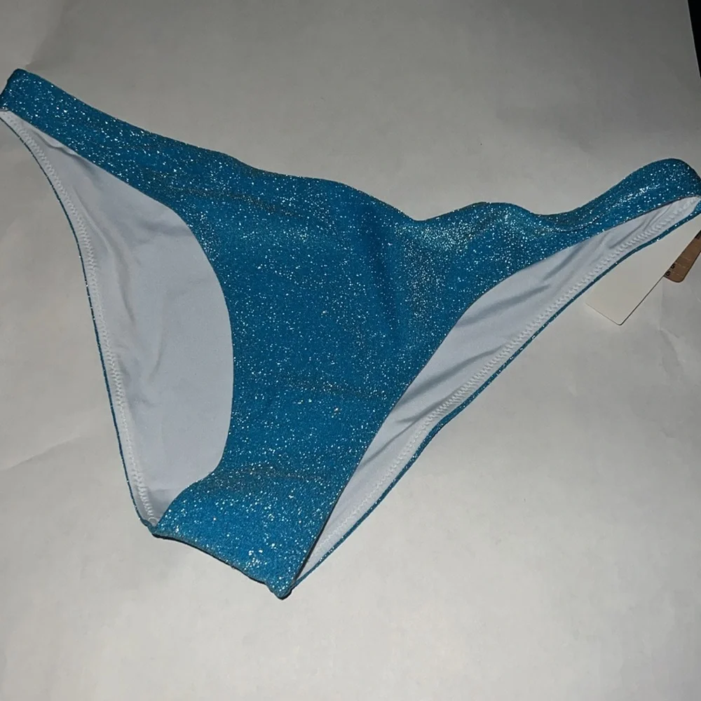 PINK SHIMMER BRAZILIAN BIKINI BOTTOM.  Size M.  New with tag.